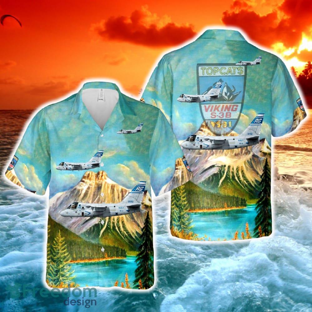 US Navy Lockheed S 3B Viking VS 31 Topcats, AG700 160152, CVW 7 2005 Hawaiian Shirt image US Navy Lockheed S-3B Viking VS-31 Topcats, AG700 160152, CVW-7 - 2005 Hawaiian Shirt - US Navy Lockheed S-3B Viking VS-31 Topcats, AG700 160152, CVW-7 - 2005 Hawaiian Shirt-1