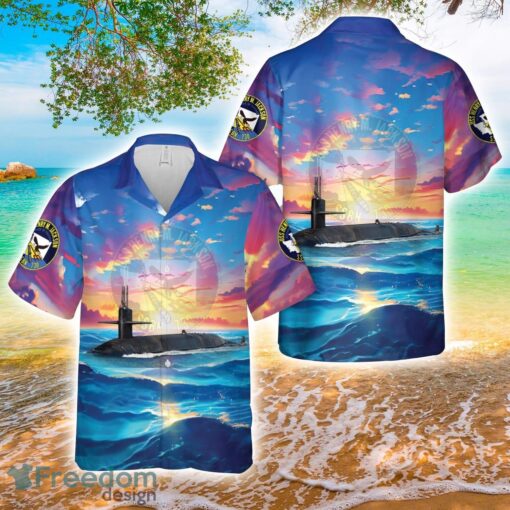 US Navy USS Henry M. Jackson (SSBN-730) Aloha 3D Hawaiian Shirt Product Photo 1