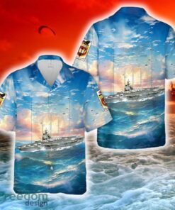 US Navy USS Saratoga (CV-60) Hawaiian Shirt