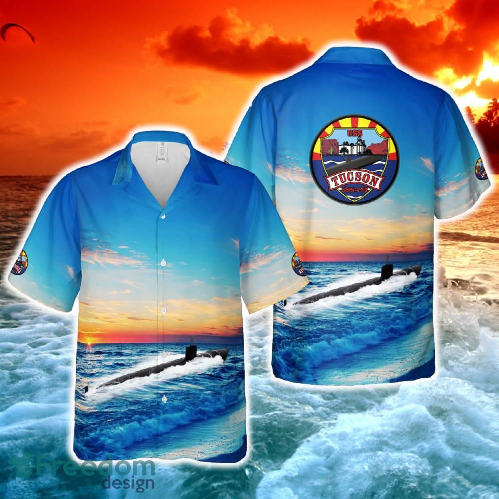 US Navy USS Tucson (SSN 770) Hawaiian Shirt image US Navy USS Tucson (SSN-770) Hawaiian Shirt - US Navy USS Tucson (SSN-770) Hawaiian Shirt-1