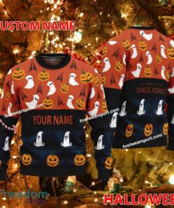 US Space Force Custom Name Halloween Ugly Christmas Sweater Gift For Men And Women