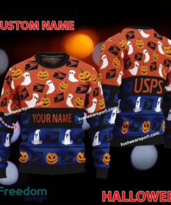Usps Personalized Halloween Ugly Christmas Sweater AOP Gift For Adult