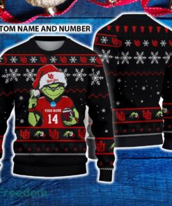 Utah Utes 3D Ugly Christmas Sweater Grinch Funny Custom Number And Name