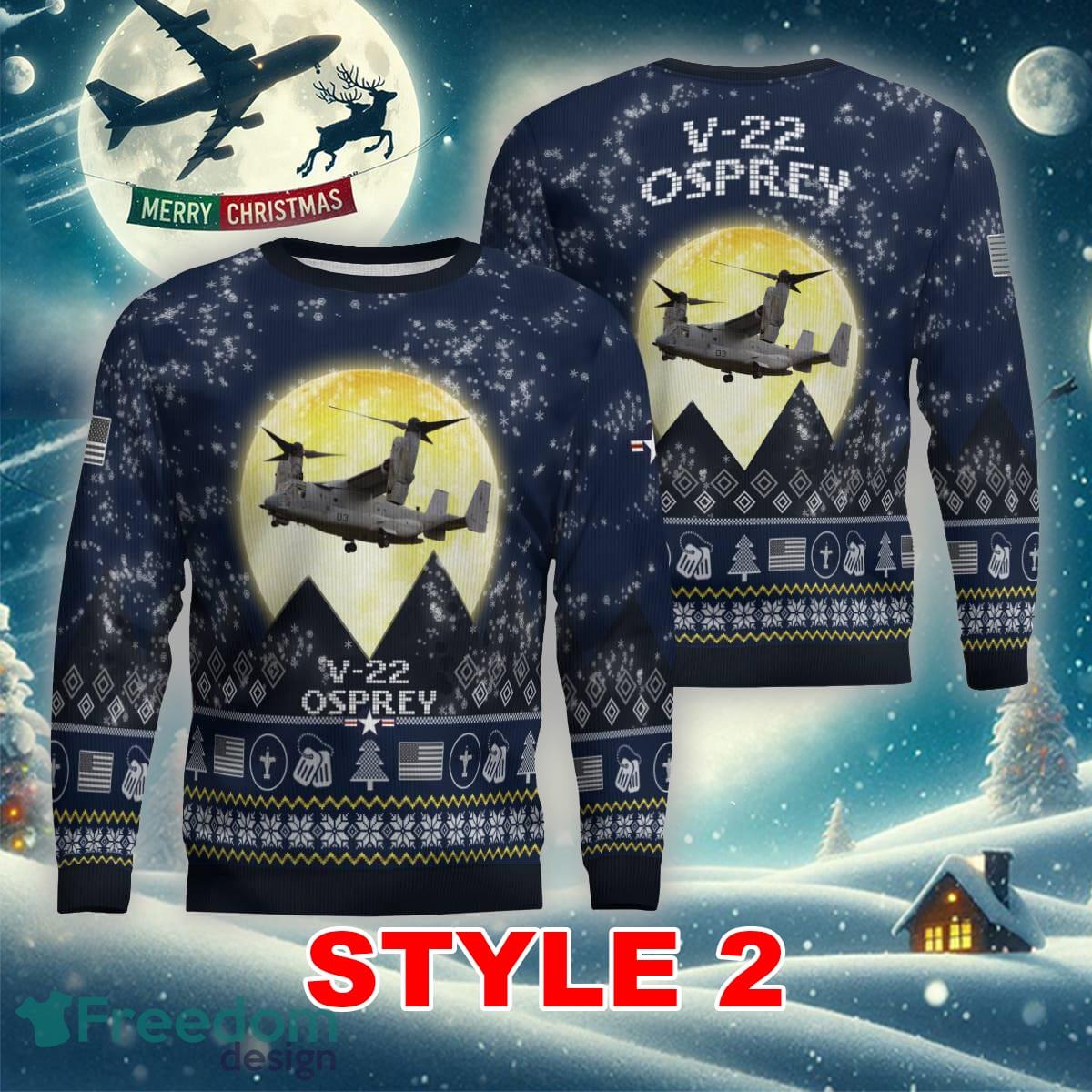 V 22 Osprey V22 Aircraft Moonlight Multi Color Ugly Christmas 3D Sweater Gift For Adult image V-22 Osprey V22 Aircraft Moonlight Multi Color Ugly Christmas 3D Sweater Gift For Adult - V-22 Osprey V22 Aircraft Moonlight Ugly Christmas Sweater_11