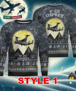 V-22 Osprey V22 Aircraft Moonlight Multi Color Ugly Christmas 3D Sweater Gift For Adult V-22 Osprey V22 Aircraft Moonlight Multi Color Ugly Christmas 3D Sweater Gift For Adult