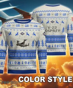 V 22 Osprey V22 New Pattern Aircraft Christmas Ugly 3D Sweater For Veteran image V-22 Osprey V22 New Pattern Aircraft Christmas Ugly 3D Sweater For Veteran - V-22 Osprey V22 Ugly Christmas Sweater AOP Photo 5