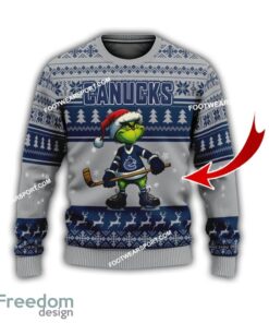 Vancouver Canucks New Grinch Knitted Christmas Sweater Gift For Men And Women Vancouver Canucks New Grinch Knitted Christmas Sweater Gift For Men And Women
