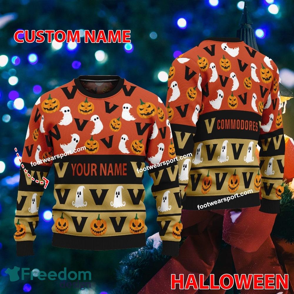 Vanderbilt Commodores Personalized Halloween Ugly Xmas Sweater For Fans image Vanderbilt Commodores Personalized Halloween Ugly Xmas Sweater For Fans - Vanderbilt Commodores Personalized Halloween Ugly Xmas Sweater For Fans