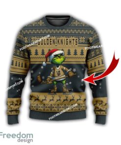 Vegas Golden Knights Grinch Design Ugly Christmas Sweater Gift For Men And Women Vegas Golden Knights Grinch Design Ugly Christmas Sweater Gift For Men And Women