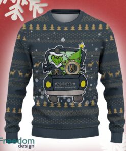 Vegas Golden Knights Grinch Driving Funny 3D Ugly Christmas Sweater For Men Women