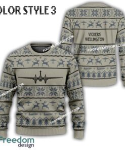 Vickers Wellington Aircraft Knitted Christmas Sweater Gift For Vetetan image Vickers Wellington Aircraft Knitted Christmas Sweater Gift For Vetetan - Vickers Wellington Aircraft Best Front Ugly Christmas Sweater Photo 3