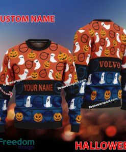 Volvo Car Racing Custom Name Halloween Ugly Christmas Sweater AOP For Fans