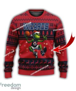 Washington Wizards Grinch Style Ugly Christmas 3D Sweater Gift For Adult Washington Wizards Grinch Style Ugly Christmas 3D Sweater Gift For Adult