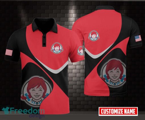 Wendy's All Over Printed 3D Polo Shirt For Fans Golf Lover Gift Custom Name Product Photo 1