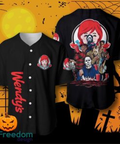 Wendy’s Halloween Horror Characters Baseball Jersey For Men And Women