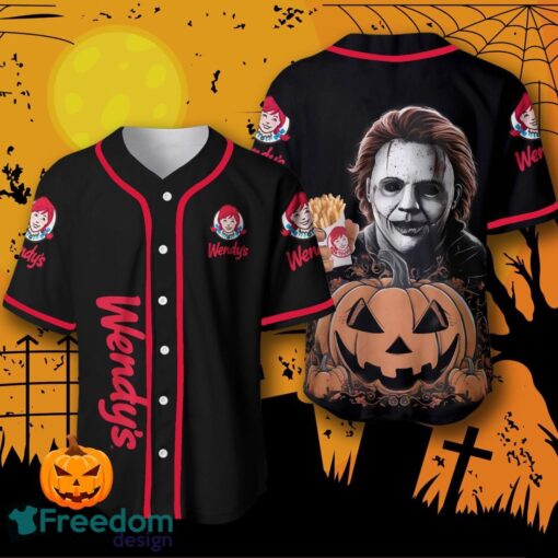 Wendy's Michael Myers Halloween Costume Baseball Jersey For Men And Women Product Photo 1