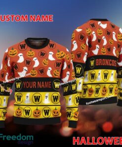 Western Michigan Broncos Personalized Halloween Ugly Christmas Sweater AOP Gift Holidays