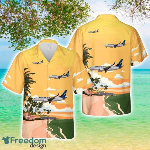 WestJet Boeing 737-700 Aloha 3D Hawaiian Shirt Product Photo 1