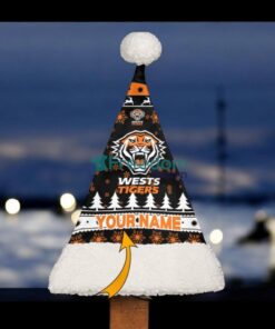 Wests Tigers Personalized NRL Christmas Hat For Fan