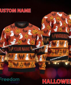 WHATABURGER Personalized Logo Pattern Ugly Christmas Sweater For Fans