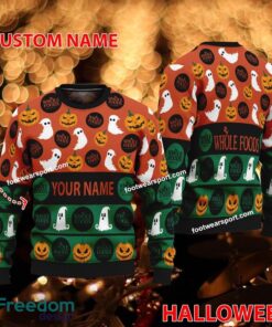 Whole Foods Market Custom Name Halloween Knitted Xmas Sweater For Fans