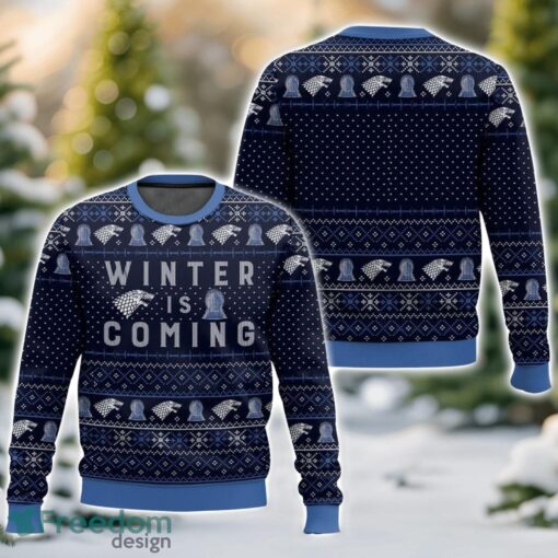 “Winter is coming”, Game of Throne Christmas Ugly Christmas Sweater 3D All Printed Sweater Christmas Gift Product Photo 1