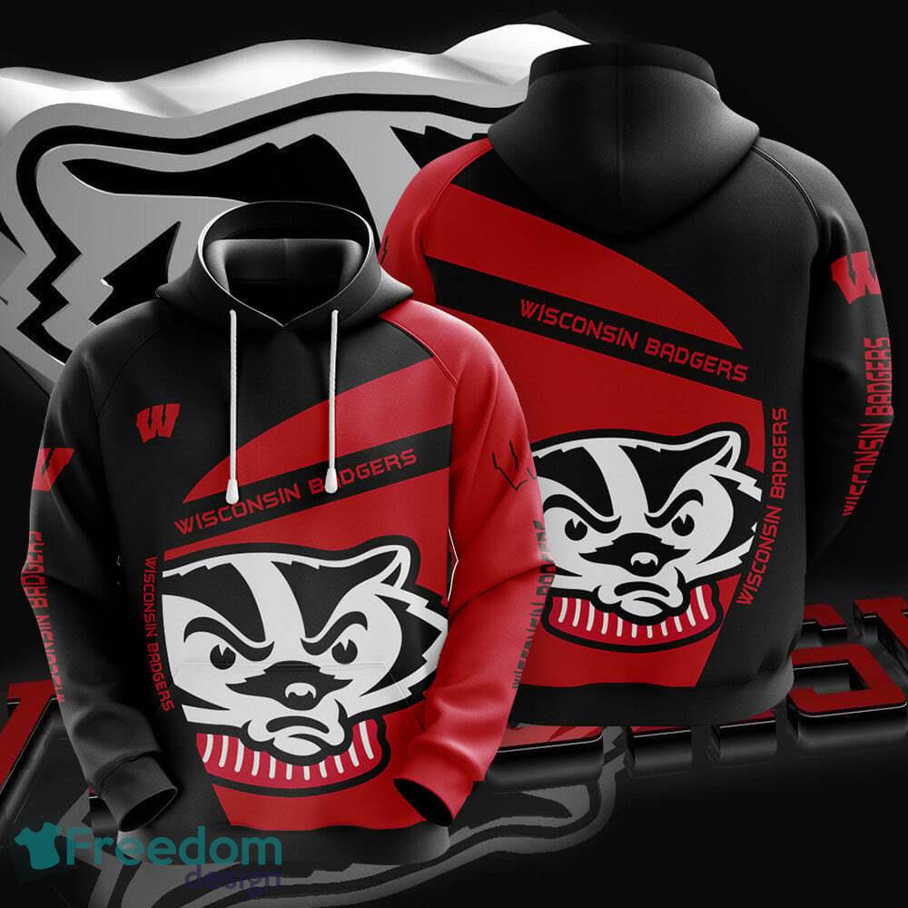 Wisconsin Badgers 3D Hoodie For Fans New Trending All OVer Print - Wisconsin Badgers 3D Hoodie For Fans New Trending All OVer Print