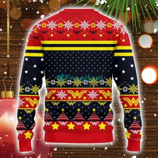 Wonder Woman Red Yellow Ugly Christmas Sweater Amazing Gift Idea Christmas Party Gift Product Photo 2