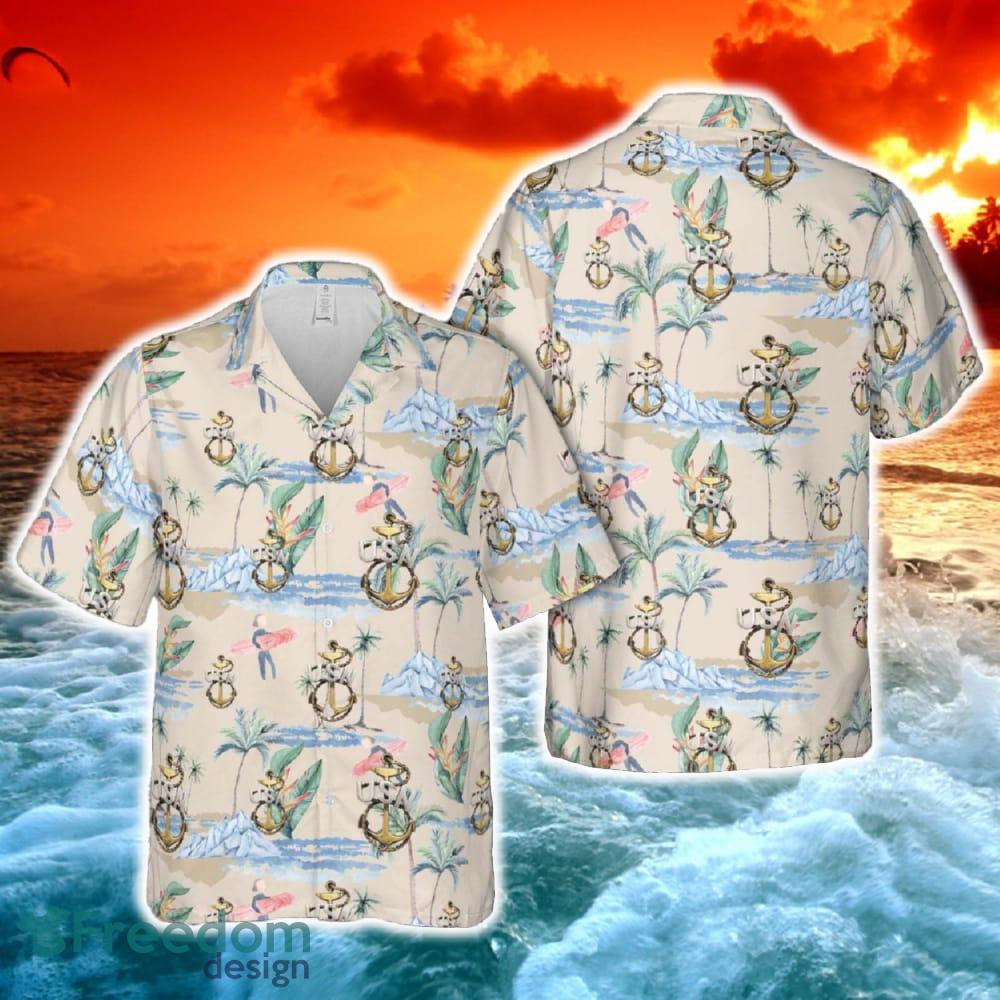 WWI US Navy CPO Badge Hawaiian Shirt image WWI US Navy CPO Badge Hawaiian Shirt - WWI US Navy CPO Badge Hawaiian Shirt-1