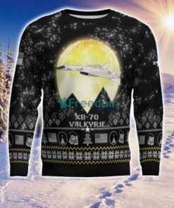 XB 70 Valkyrie XB70 Aircraft Moonlight Black Ugly Christmas Sweater Veteran Sweater image XB-70 Valkyrie XB70 Aircraft Moonlight Black Ugly Christmas Sweater Veteran Sweater Product Photo 3