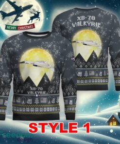 XB-70 Valkyrie XB70 Aircraft Moonlight Multi Color Ugly Christmas Sweater Gift For Men And Women