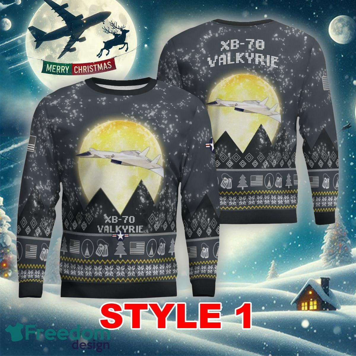 XB 70 Valkyrie XB70 Aircraft Moonlight Multi Color Ugly Christmas Sweater Gift For Men And Women image XB-70 Valkyrie XB70 Aircraft Moonlight Multi Color Ugly Christmas Sweater Gift For Men And Women - XB-70 Valkyrie XB70 Aircraft Moonlight Ugly Christmas Sweater_1