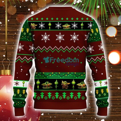 Yoda And Grinch Ugly Christmas Sweater Brown Green 1 Amazing Gift Christmas Gift For Men And Women Product Photo 2