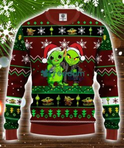 Yoda And Grinch Ugly Christmas Sweater Brown Green 1 Amazing Gift Christmas Gift For Men And Women