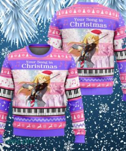 Your Song in Christmas Your Lie in April Knitted Sweater Gift For Christmas