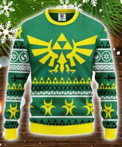 Zelda Green Yellow Ugly Christmas Sweater Amazing Gift Christmas Gift For Men And Women Product Photo 1