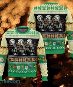 Zombie and Plants Ugly Sweater Knitted Christmas Sweater Gift For Men And Women