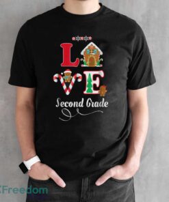 2Nd Grade Christmas Love Teacher Student Holiday Gift Tshirt - Black Unisex T-Shirt