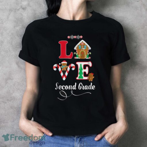 2Nd Grade Christmas Love Teacher Student Holiday Gift Tshirt - Ladies T-Shirt