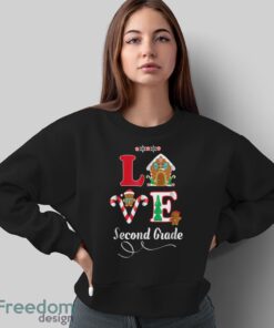 2Nd Grade Christmas Love Teacher Student Holiday Gift Tshirt - Sweatshirt