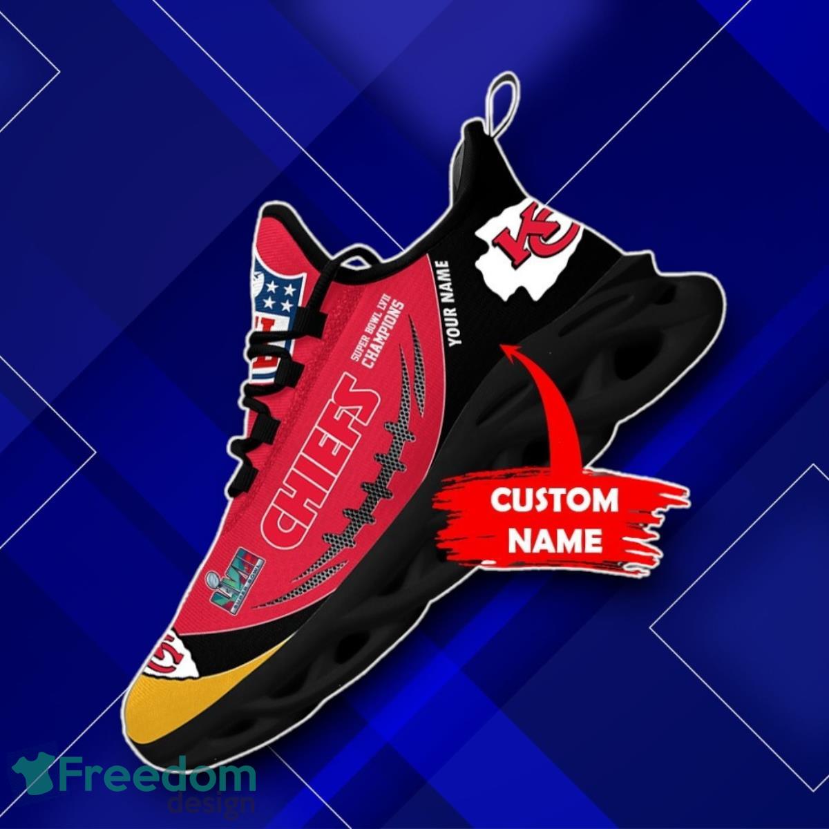 3 Kansas City Chiefs Custom Name Super Bowl Champions Max Soul Shoes Lovely Gift image 3 Kansas City Chiefs Custom Name Super Bowl Champions Max Soul Shoes Lovely Gift Product Photo 1