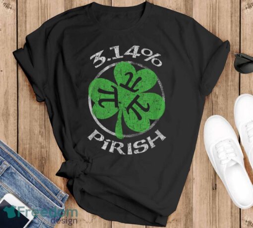 3.14% Pirish Funny St. Patricks Math Geek Pi Day T-Shirt - Black T-Shirt