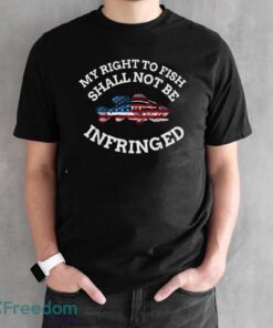 4Th Of July Fishing American Flag My Right To Fish T-Shirt - Black Unisex T-Shirt