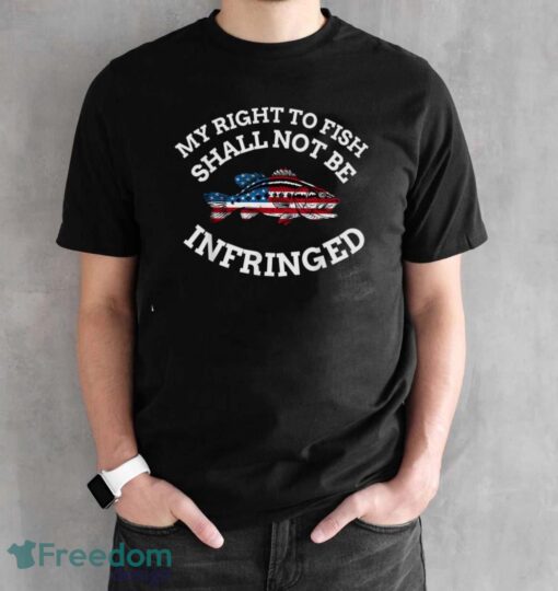 4Th Of July Fishing American Flag My Right To Fish T-Shirt - Black Unisex T-Shirt