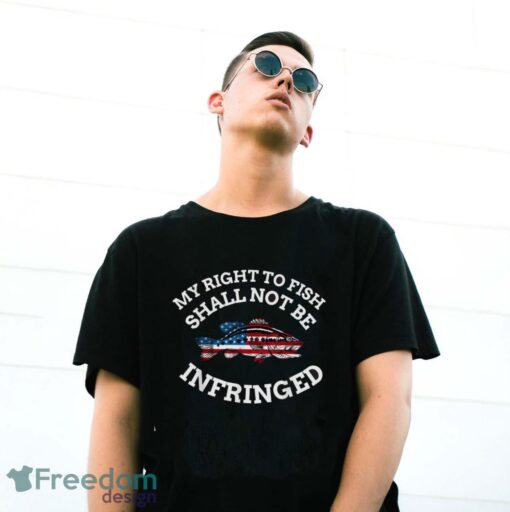 4Th Of July Fishing American Flag My Right To Fish T-Shirt - G500 Gildan T-Shirt