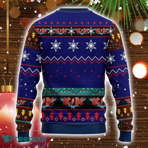 Acdc Ugly Christmas Sweater Blue Amazing Gift Christmas Gift For Men And Women Product Photo 2