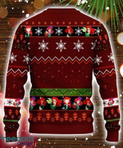 Airel Mermaid Ugly Christmas Sweater Red Brown Amazing Gift Christmas Gift For Men And Women Product Photo 2