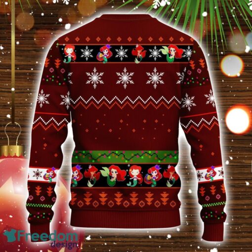 Airel Mermaid Ugly Christmas Sweater Red Brown Amazing Gift Christmas Gift For Men And Women Product Photo 2