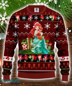 Airel Mermaid Ugly Christmas Sweater Red Brown Amazing Gift Christmas Gift For Men And Women