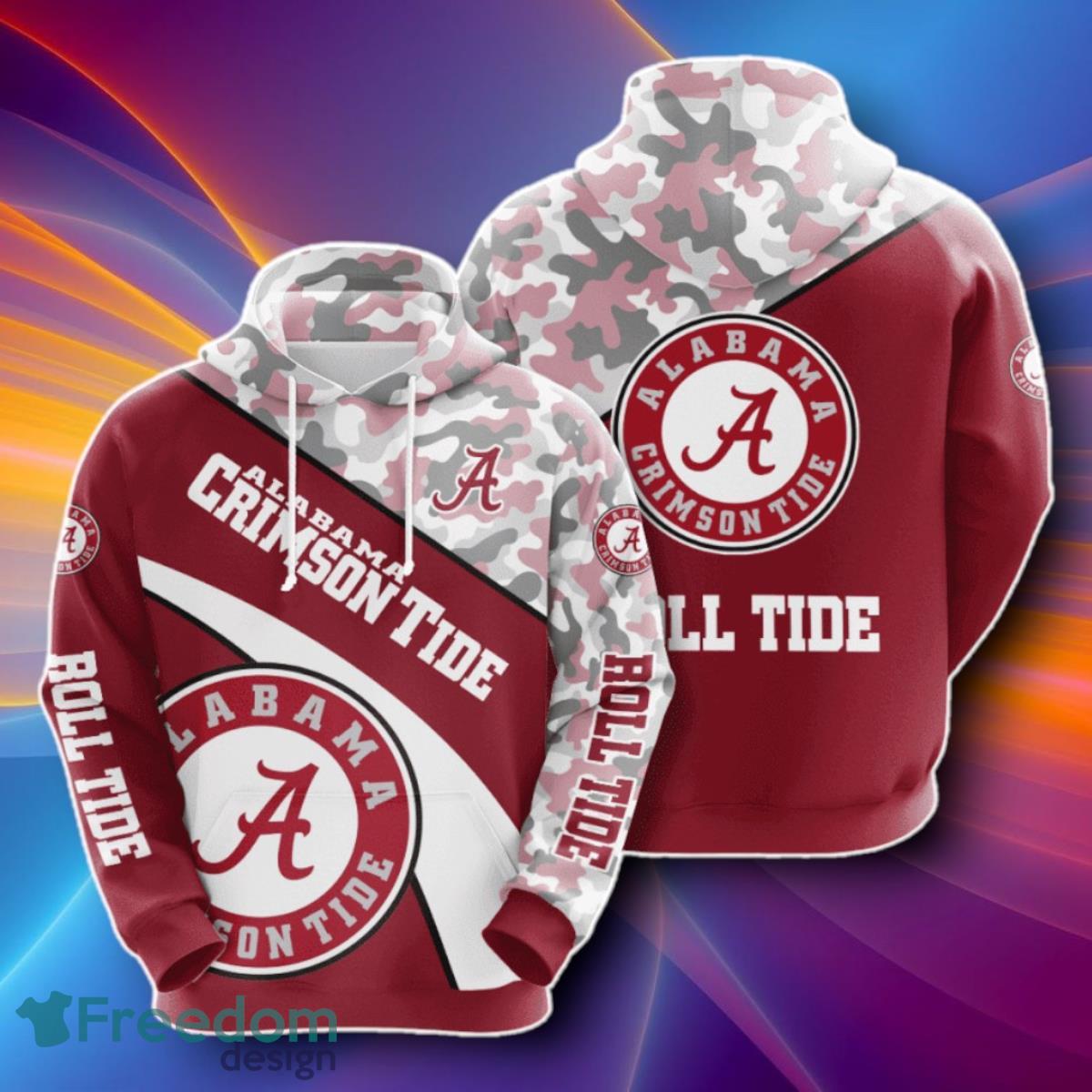 Alabama Crimson Tide 3D Hoodies Unique Gift Alabama Crimson Tide 3D Hoodies Unique Gift Product Photo 2